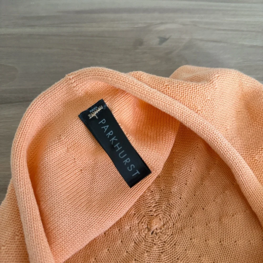 Parkhurst 100% Cotton Knit French Beret With Sunprotection Peach Color NWOT - Picture 4 of 8